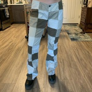 Patchwork 2000s Low Rise Pants